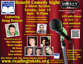 Reading to Kids Comedy Night poster