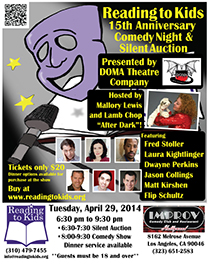 Reading to Kids Comedy Night flyer