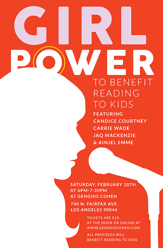 Reading to Kids Girl Power Benefit Concert flyer