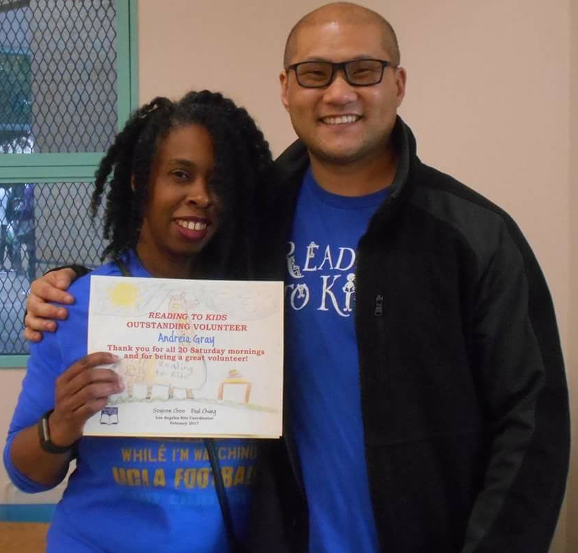 Paul Chung and Andreia Gray at Los Angeles Elementary