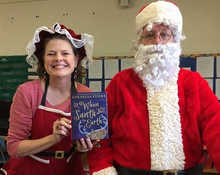 Santa at Alta Loma reading clubs