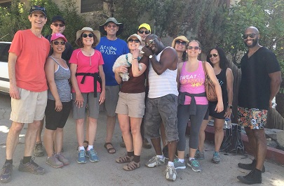 Reading to Kids volunteers hiking in Silver Lake