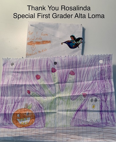 Thank you drawing from Alta Loma First Grader Rosalinda