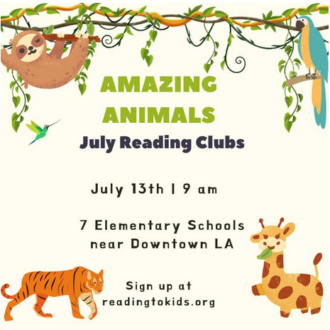 Square flyer of our July 13th reading clubs