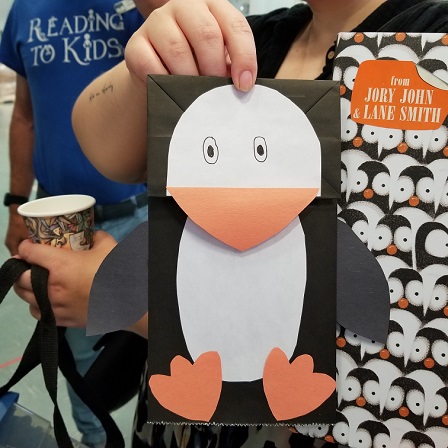 Kindergarten penguin craft at Politi Elementary