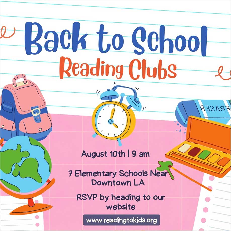 Square flyer of our August 10th reading clubs