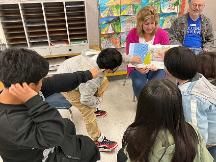 Esperanza Elem. 3rd graders enjoying the book being read aloud