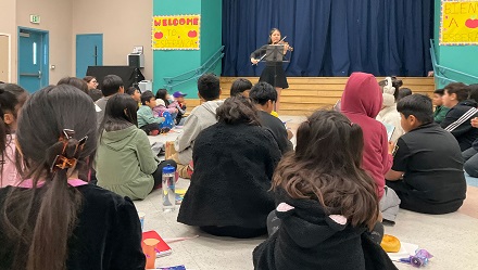 Violinist Kailey Yun at Esperanza Elementary