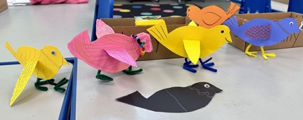 Kindergarten sample crafts at MacArthur Park Elementary