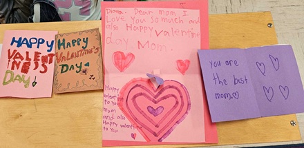2rd grade valentine crafts at Politi Elementary