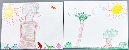 Drawing crafts at MacArthur Park Elementary