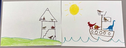 Drawing crafts at MacArthur Park Elementary