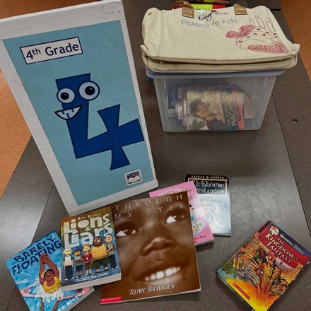 4th grade books at Charles White Elem.