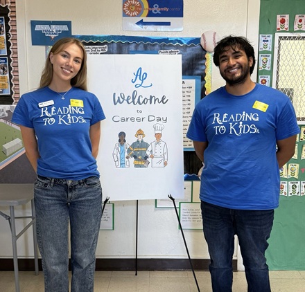 Anna and Yancy at the Alta Loma Elementary Career Day