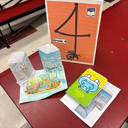 4th grade book and craft at Gratts Elementary
