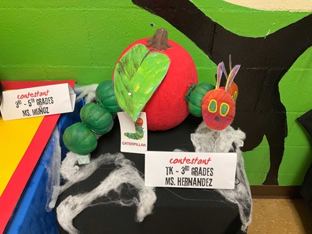 Decorated pumpkins at Magnolia Elementary