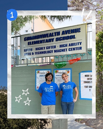 Yancy and Anna at Commonwealth Elementary