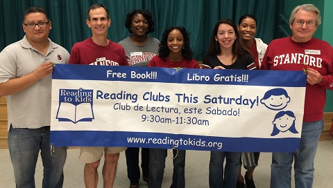 Stanford alumni volunteering at Esperanza Elem. reading clubs