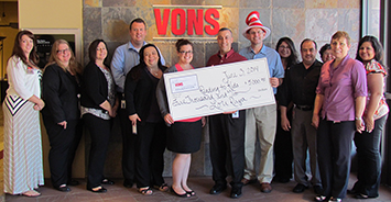 The Vons Foundation grant check presentation